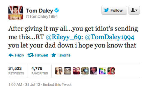 tom daley tweet